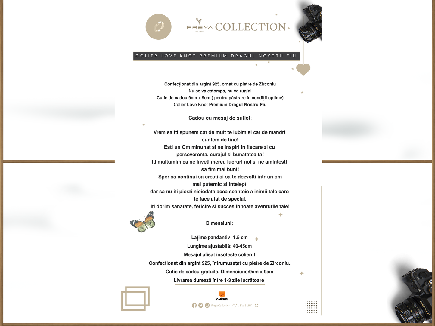 Colier Love Knot Premium Dragul Nostru Fiu 130 Ron