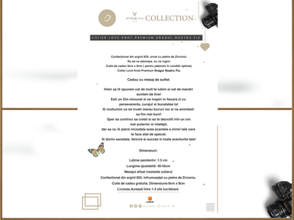 Colier Love Knot Premium Dragul Nostru Fiu 130 Ron